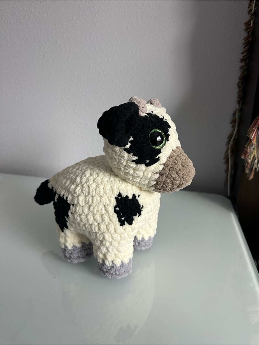 Handmade Crochet Cow Plushie